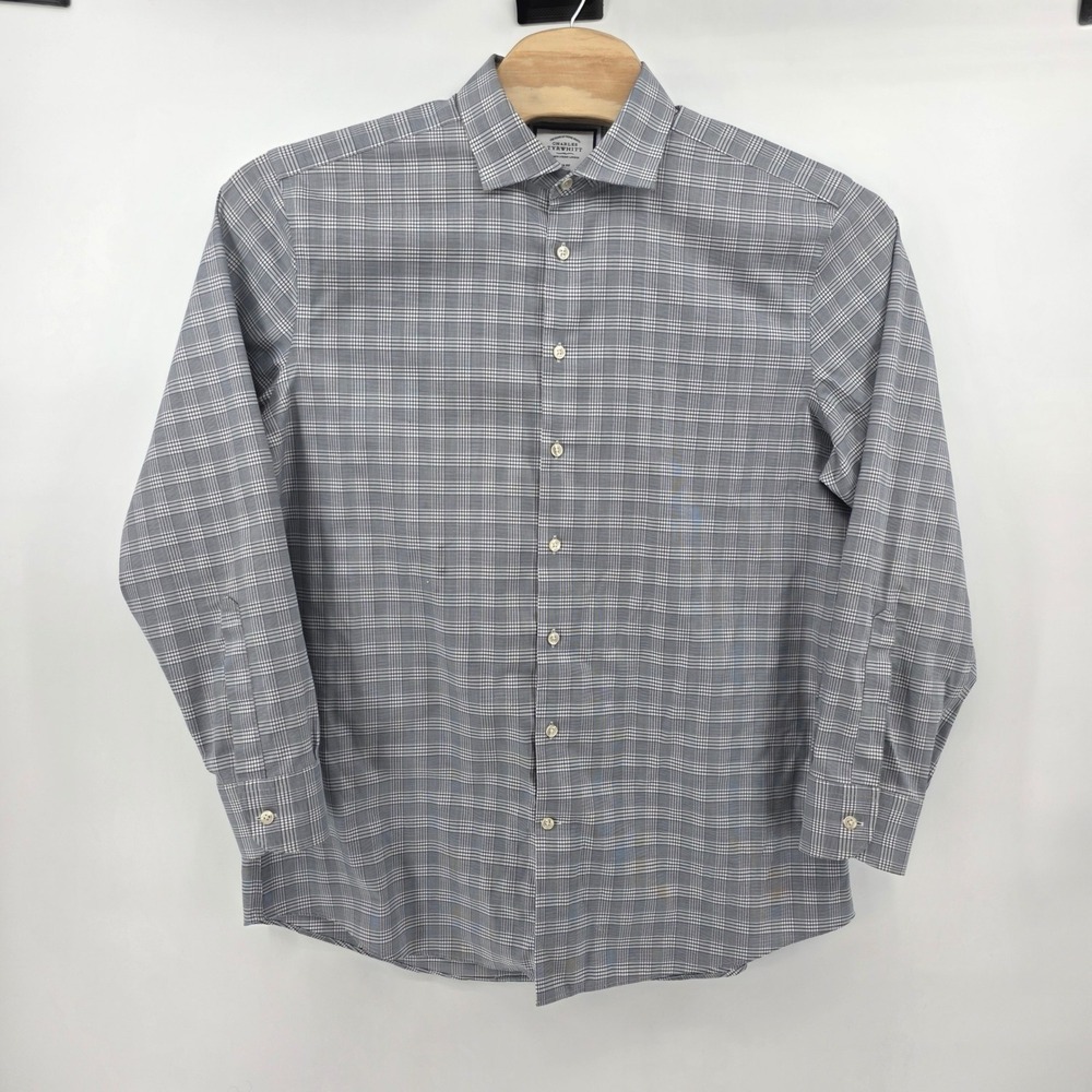 Charles Tyrwhitt Mens 17.5 (XL) Slim Fit Non-Iron Glen Plaid Dress Shirt